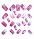 NA099 - Purple Glitter Diamond Nails